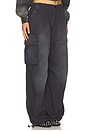 view 3 of 7 Turned Down Cargo Pant in Washed Jet Black