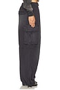 view 4 of 7 Turned Down Cargo Pant in Washed Jet Black