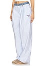 view 3 of 6 Denim Waistband Pant in Oxford Blue & White