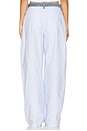view 4 of 6 Denim Waistband Pant in Oxford Blue & White