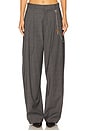 view 1 of 6 Mid-rise Trouser With Chain in Dark Grey Melange