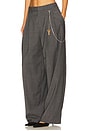 view 3 of 6 Mid-rise Trouser With Chain in Dark Grey Melange