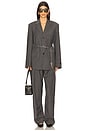 view 5 of 6 Mid-rise Trouser With Chain in Dark Grey Melange