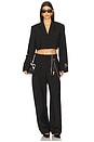 view 5 of 6 Mid-rise Trouser With Chain in Black