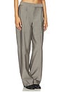view 2 of 6 Mid Rise Tailored Pant in Mink Melange