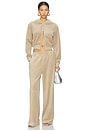 view 5 of 6 Allover Hotfix Relaxed Pant in Warm Taupe