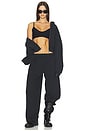 view 6 of 6 Mid-Rise Relaxed Sweatpant in Black