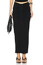 view 1 of 6 Ruched Maxi Skirt in Black