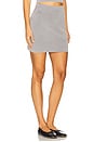 view 2 of 6 Mini Skirt With Embossed Logo in Washed Grey
