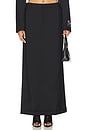 view 2 of 6 Mid Rise Tailored Maxi Skirt in Black