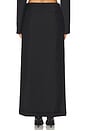 view 4 of 6 Mid Rise Tailored Maxi Skirt in Black