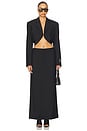 view 5 of 6 Mid Rise Tailored Maxi Skirt in Black