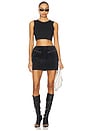 view 5 of 6 Low Rise Mini Skirt in Black
