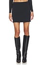 view 1 of 6 JUPE MINI WITH JACQUARD LOGO SLIT in Black