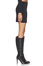 view 2 of 6 JUPE MINI WITH JACQUARD LOGO SLIT in Black
