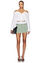 view 6 of 7 FALDA SKIRT in Washed Green Bay