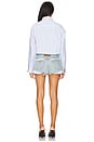 view 3 of 4 Prestyled Button Down Short Romper in Light Worn Indigo