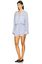view 2 of 4 Pajama Romper in Oxford Blue Multi
