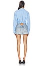 view 3 of 4 Prestyled Button Down Skort Romper in Authentic Light Indigo