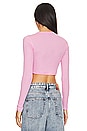 view 4 of 6 Cropped Crewneck Tee in Begonia Pink