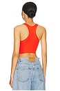 view 3 of 5 Women's Cropped Classic Racer Tank in Fiery Red