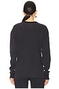 view 3 of 5 Waffle Crew Neck Long Sleeve in Washed Black