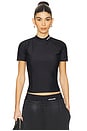 view 1 of 5 Short Sleeve Rashguard Top in Black