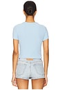 view 3 of 5 Crew Neck Short Sleeve Baby Tee in Sky Blue