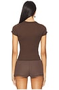 view 3 of 5 Short Sleeve Crewneck Tee in Chocolate Brown