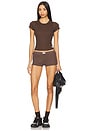 view 4 of 5 Short Sleeve Crewneck Tee in Chocolate Brown