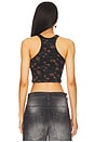 view 3 of 4 Cropped Classic Racer Tank in Washed Black Multi