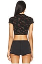 view 3 of 4 BODYWEAR 크롭 반팔 티셔츠 in Washed Black Multi