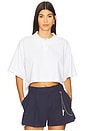 view 1 of 5 Cropped Polo T-shirt in Vintage White
