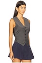 view 2 of 5 Tailored Vest With Chain in Dark Grey Melange