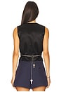 view 3 of 5 Tailored Vest With Chain in Dark Grey Melange