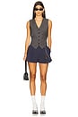 view 5 of 5 Tailored Vest With Chain in Dark Grey Melange