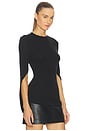 view 2 of 4 Drape Back Sleeves Top in Black