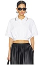 view 1 of 5 Relaxed Cropped Polo in White
