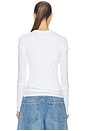 view 3 of 4 Layered Longsleeve Top in White