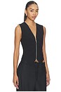 view 2 of 4 CHALECO TAILORED WITH ZIPPER in Black