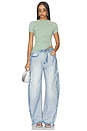 view 4 of 5 Layered Short Sleeve Top in Blaze Green