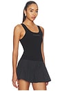 view 2 of 4 Racer Tank With Jacquard Logo in Black