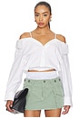 view 1 of 4 Pre-styled Off Shoulder Top With Bra Straps in White