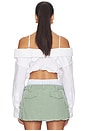 view 3 of 4 Pre-styled Off Shoulder Top With Bra Straps in White
