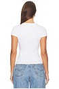 view 4 of 5 T-SHIRT FITTED RINGER WITH CHERRY GRAPHIC in White