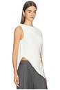 view 2 of 4 Asymmetric Draped Twisted Top in Ivory