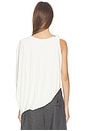 view 4 of 4 Asymmetric Draped Twisted Top in Ivory