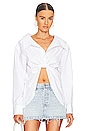 view 1 of 4 Butterfly Pull Up Button Down Shirt in White