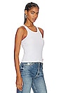 view 2 of 5 Womens Classic Racer Tank in White