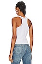 view 3 of 5 Womens Classic Racer Tank in White